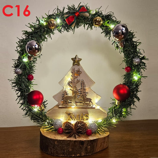 Aranjament de Craciun pentru masa, cu leduri C16