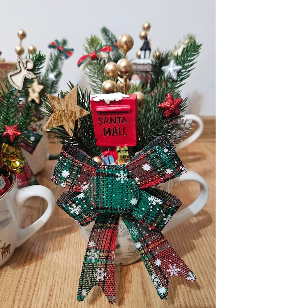 Aranjament Cana de Craciun cu Bomboane C14