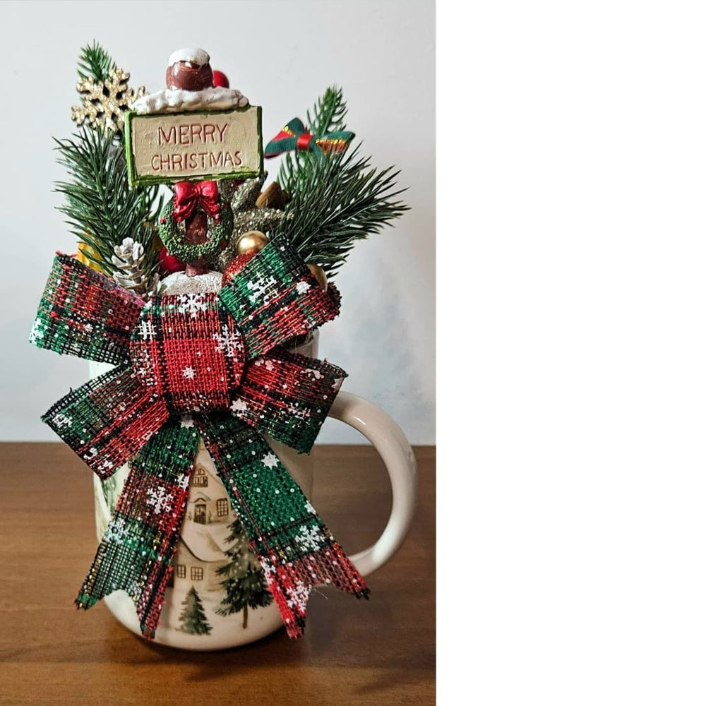 Aranjament Cana de Craciun cu Bomboane C14